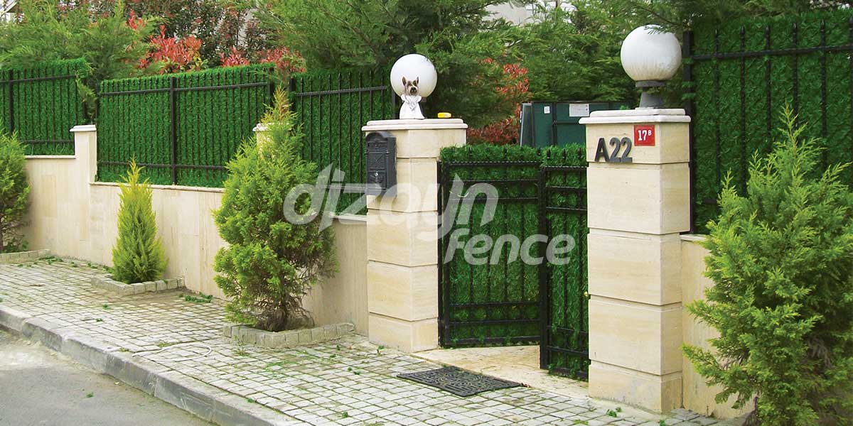 artificial grass fence panel